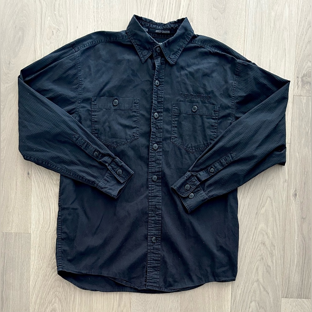 Harley Davidson Motorcycles Embroidered Button Shirt *READ